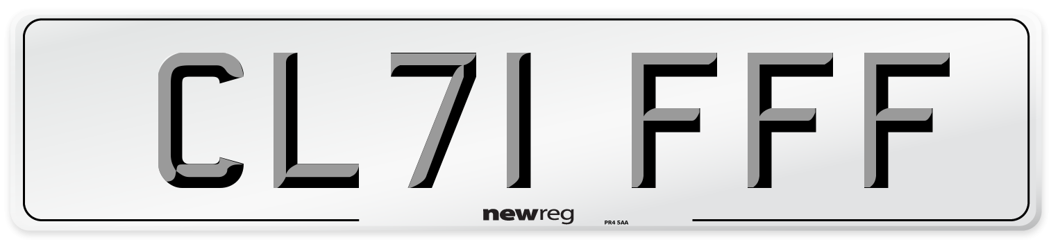 CL71 FFF Number Plate from New Reg
